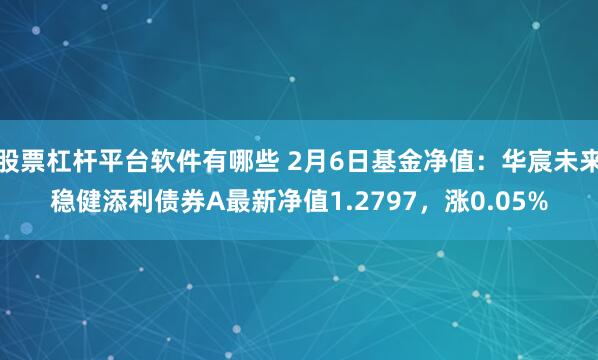 股票杠杆平台软件有哪些 2月6日基金净值：华宸未来稳健添利债券A最新净值1.2797，涨0.05%