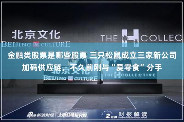 金融类股票是哪些股票 三只松鼠成立三家新公司加码供应链，不久前刚与“爱零食”分手